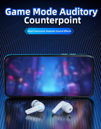 Lenovo GM2 Pro 5.3 Wireless Bluetooth Earbuds – Low Latency Gaming Headset with HD Calls & Dual Mode