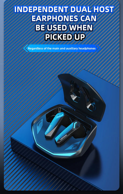 Lenovo GM2 Pro 5.3 Wireless Bluetooth Earbuds – Low Latency Gaming Headset with HD Calls & Dual Mode